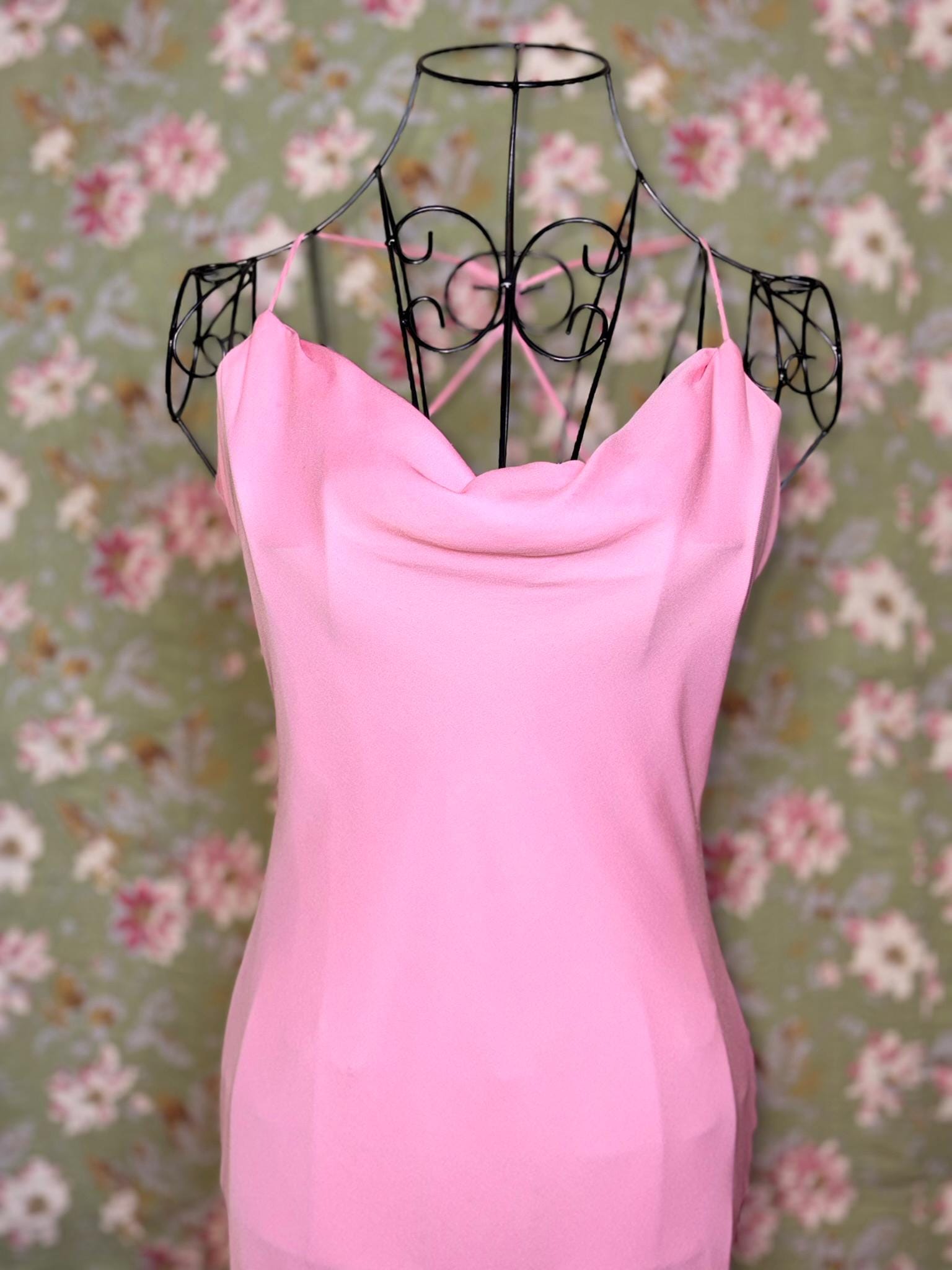 strapless open back dress Floral Pink Corset Lace-Up Dress main image 0