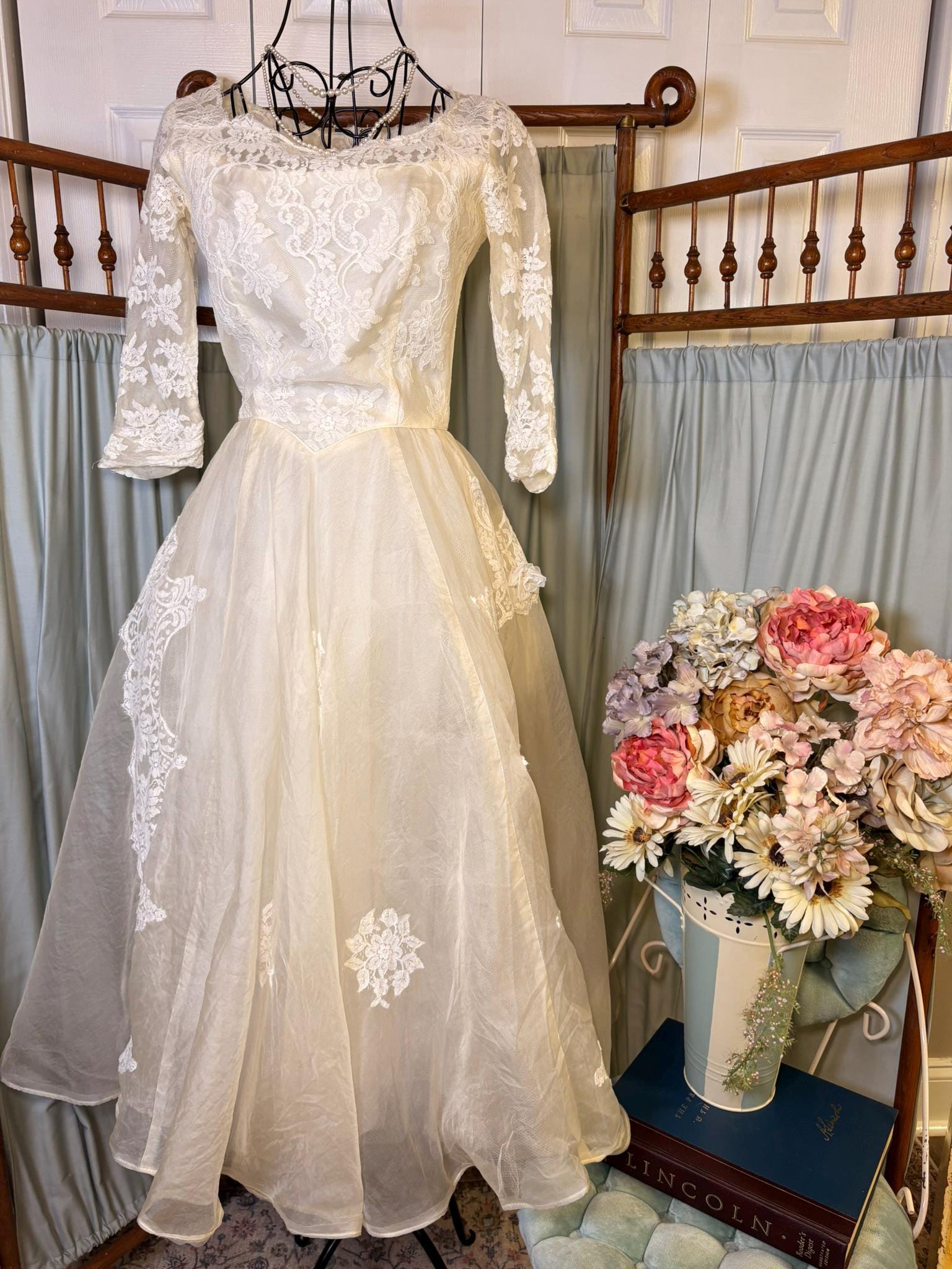 Vintage Tea Length Wedding Dress - Etsy