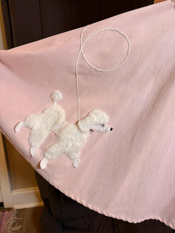 Vintage Pink Poodle Skirt | Handmade 1950s Novelt… - image 1