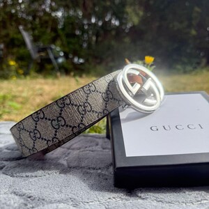 GUCCI Vintage 80’s Italy light green leather belt-Logo “G” silver buckle Gucci | Accessories | Gucci Vintage 8s Italy Light Green  main image 4