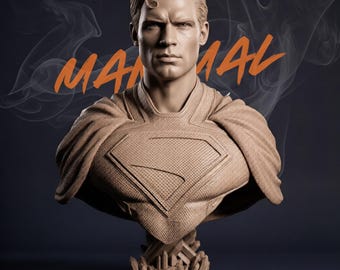 Busto de superhéroe clásico a escala 1:4 (archivo STL, descarga digital)