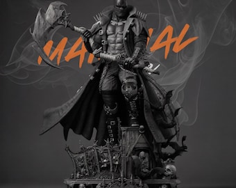 Modelo 3D para impresión de Dark Knight Reaper: Estatua de guerrero justiciero gótico (descarga STL)