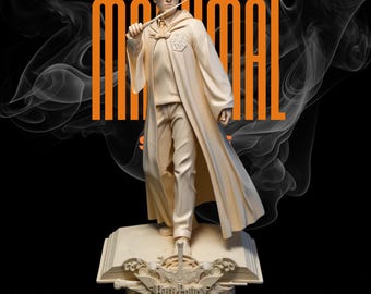 Young Wizard STL Figure – Wizarding World | Full Statue & Bust | 3D Printable Model