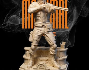 Chris Redfield STL Figure 1:6 – Resident Evil | Tactical Statue & Bust | 3D Printable Model