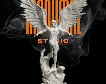 Archivo STL de Ángel Caído: Modelo épico de impresión 3D de estatua alada / Escala de One Piece / Descarga digital no compatible