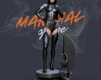 Estatua de Silk Spectre a escala 1/6, modelo 3D de superheroína justiciera femenina (STL).