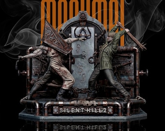 Diorama STL de Silent Hill 2: Pyramid Head vs. James, escala 1:6 (descarga digital)