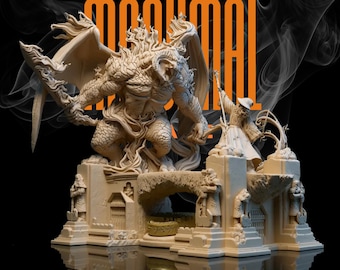 Gandalf vs Balrog Diorama STL – Epic Bridge Battle | One Piece | X Pose