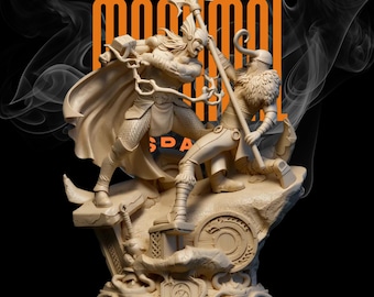 Diorama STL de Thor vs. Loki: Batalla épica del Dios del Trueno, escala 1:6, pose X (no compatible)