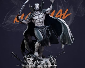 Estatua de guerrero asesino inmortal a escala 1/6, estilo fantasía oscura, modelo para impresión 3D (STL).