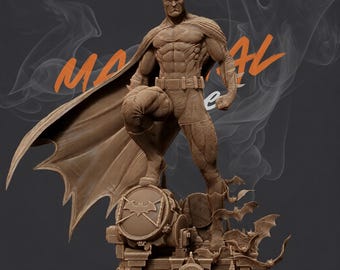 Estatua de héroe gótico a escala 1/6 del Caballero Oscuro Vigilante (modelo STL para impresión 3D, formato STL).
