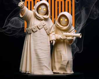Modelo 3D STL de Jawas / Estatua del dúo carroñero de Star Wars / Coleccionable a escala 1:6 / One Piece STL