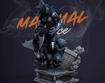 Diorama de estatua de guerrero demonio oscuro para impresión 3D (descarga digital STL)