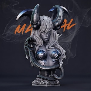 Angelus Bust STL 1:4 Scale Dark Demon Queen 3D Print Model (Digital Download)