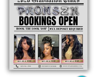 Abschlussball Flyer Template, Graduation Szn Buchungsflyer (Canva)