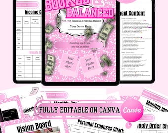 Nail Tech Planer | Business, Finanque & Content Canvas Vorlagen (Digitaler Download)