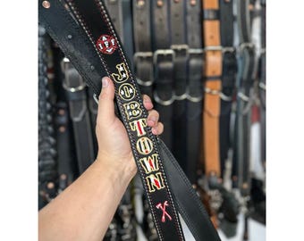 Leather Custom Firefighter Radio Strap