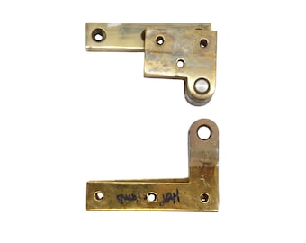 Pair of 3 in. Right Polished Brass Swinging Door Pivot Hinges