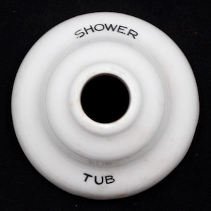 Vintage 3.25 in. White Ceramic Tub Shower Plate Cover