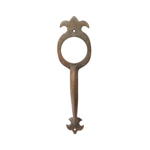 Antique Cylinder Lock Insert 10.5 in. Bronze Door Pull