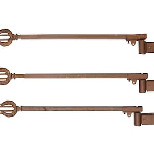 Set of 3 Kirsch Steel Window Swing Arm Curtain Drape Holders