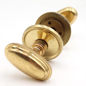 Reclaimed Modern Polished Brass Oval Door Knob Set