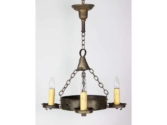 Antique arts on sale and crafts chandelier