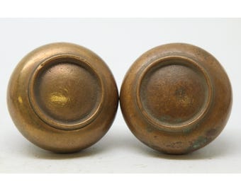 Pair of Vintage Brass Concentric Passage Door Knobs