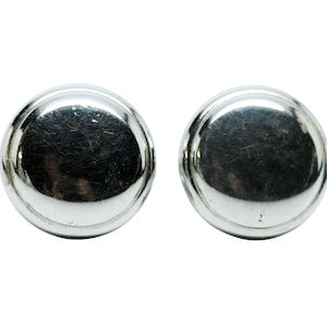 Pair of Round Chrome 1.25 in. Drawer Cabinet Knobs