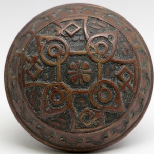 Antique Bronze 1880s Vernacular Norwalk Passage Door Knob
