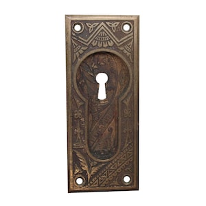 Bronze Pocket Door Keyhole Plate