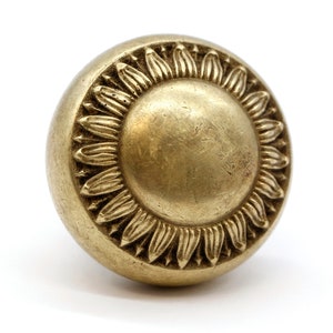 Bouton de porte de passage antique en laiton Sargent grec Argos des années 1900