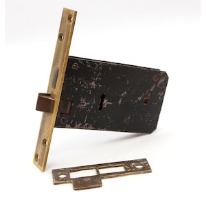 Vintage French Made Deep Backset Brass Door Mortise Lock