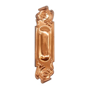 Vintage 11.8 in. Copper Plated Brass Art Nouveau Door Push Plate