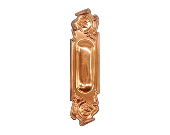 Vintage 11.8 in. Copper Plated Brass Art Nouveau Door Push Plate