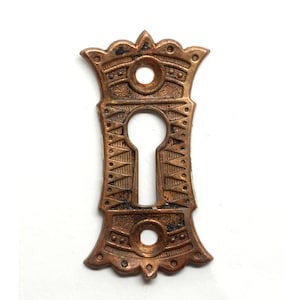 Antique 2 in. Brass Aesthetic Door Keyhole Cover Plate