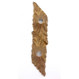 Vintage Bronze Filigree Elevator or Door Handle Plate