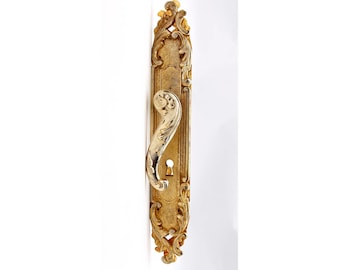 Juego de pomo de puerta de palanca de latón dorado francés europeo