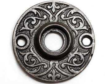 Antique 2 in. Cast Iron 2 Fold Aesthetic Door Rosette