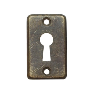 Yale & Towne 1.75 in. Brass Rectangular Door Keyhole Cover Plate