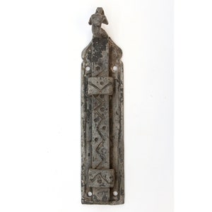 Antique Primitive Cast Iron Surface Door Bolt