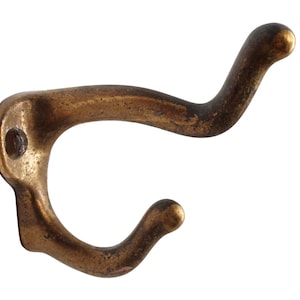 Vintage Lightweight Brass Plated Aluminum Double Arm Hook