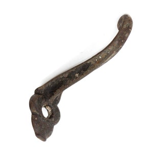 Antique 1 Arm Cast Iron Wall Hook