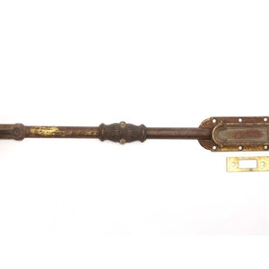 Antique 20.5 in. Bronze & Steel Cremone Surface Bolt