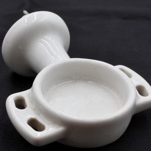 Vintage White Porcelain Toothbrush & Cup Holder