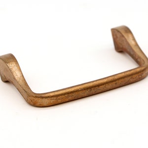 Classic 4.25 in. Brass Bridge Angled Drawer Pull