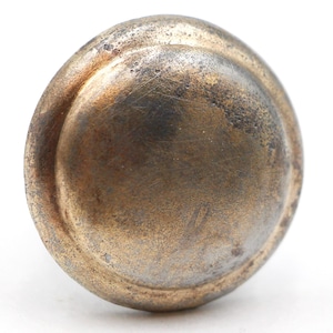 Vintage 3,8 cm koncentrisk rund lådknopp i mässing