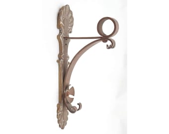 Soporte de pared para barra de cortina de latón vintage