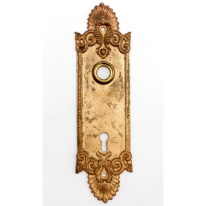 Yale & Towne antieke 7.875 inch bronzen achterplaat van de doorgangsdeur