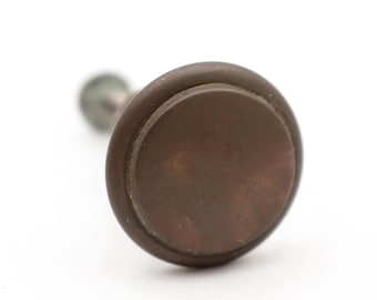 Vintage 1 in. Brass Round Concentric Drawer Cabinet Knob